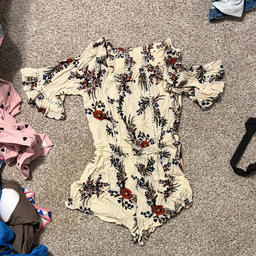 Floral Off-Shoulder Romper